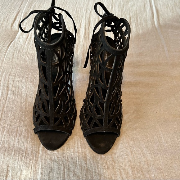 Zara Caged Heels Sz 7 1/2 - Picture 10 of 14